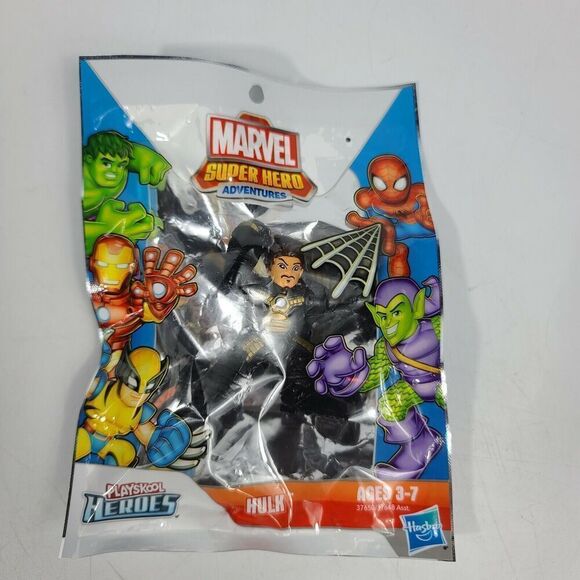 RARE! ERROR! Playskool Marvel Super Hero Adventures Black Iron Man in Hulk Bag! - Picture 1 of 3
